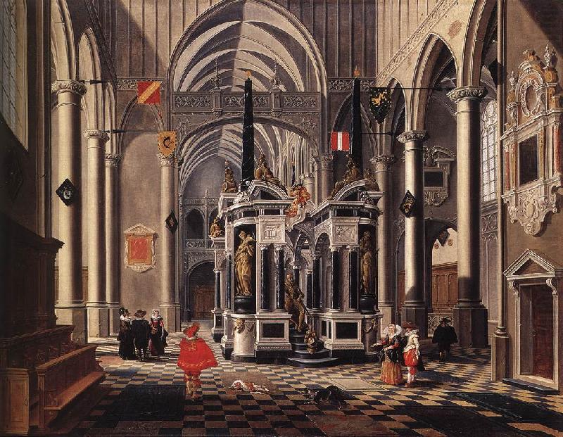 The Tomb of William the Silent in an Imaginary Church, BASSEN, Bartholomeus van